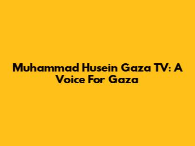 Muhammad Husein Gaza TV: A Voice For Gaza