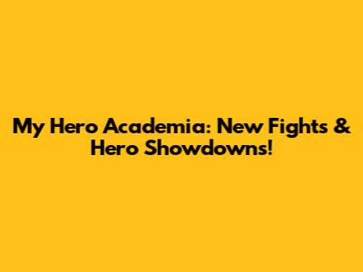 My Hero Academia: New Fights & Hero Showdowns!