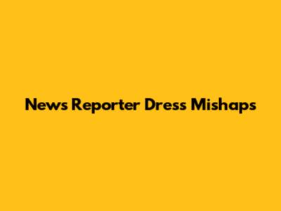 News Reporter Dress Mishaps