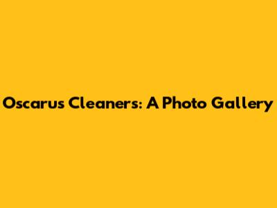 Oscaru's Cleaners: A Photo Gallery