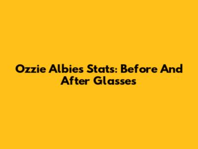 Ozzie Albies Stats: Before And After Glasses