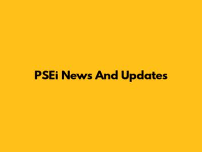 PSEi News And Updates
