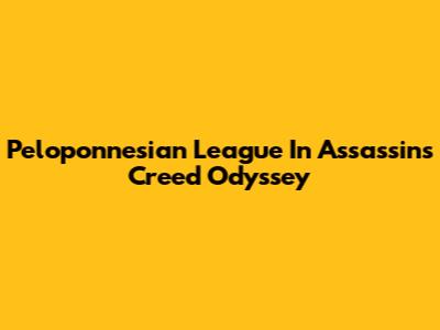 Peloponnesian League In Assassin's Creed Odyssey