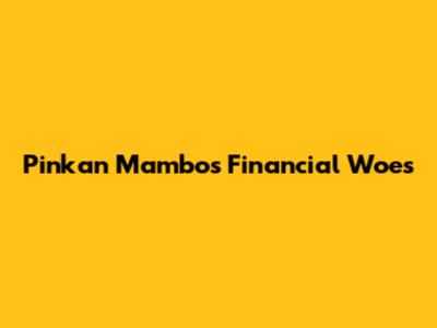 Pinkan Mambo's Financial Woes