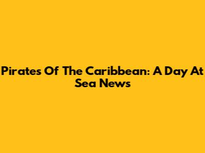Pirates Of The Caribbean: A Day At Sea News