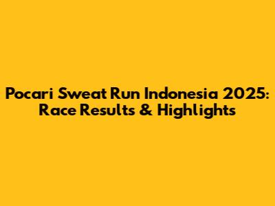 Pocari Sweat Run Indonesia 2025: Race Results & Highlights