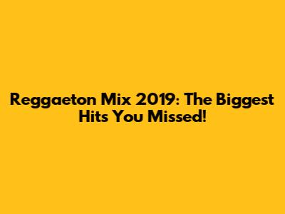 Reggaeton Mix 2019: The Biggest Hits You Missed!