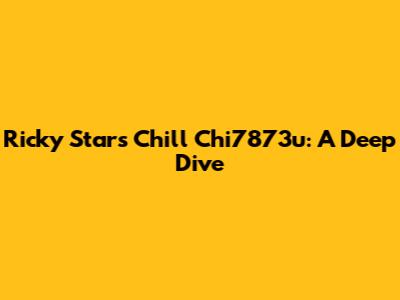 Ricky Star's Chill Chi7873u: A Deep Dive
