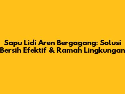 Sapu Lidi Aren Bergagang: Solusi Bersih Efektif & Ramah Lingkungan