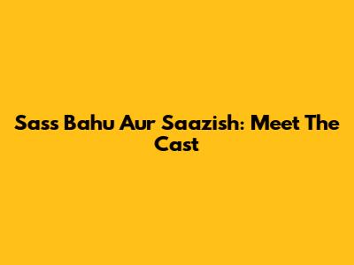 Sass Bahu Aur Saazish: Meet The Cast