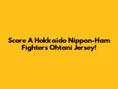 Score A Hokkaido Nippon-Ham Fighters Ohtani Jersey!