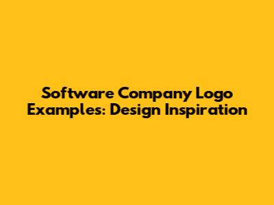 Software Company Logo Examples: Design Inspiration