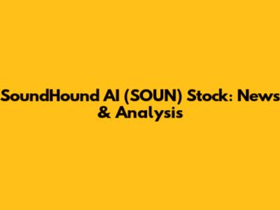 SoundHound AI (SOUN) Stock: News & Analysis