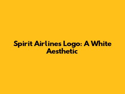 Spirit Airlines Logo: A White Aesthetic