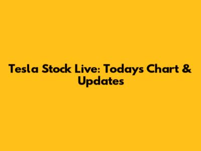 Tesla Stock Live: Today's Chart & Updates