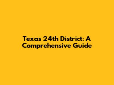 Texas 24th District: A Comprehensive Guide