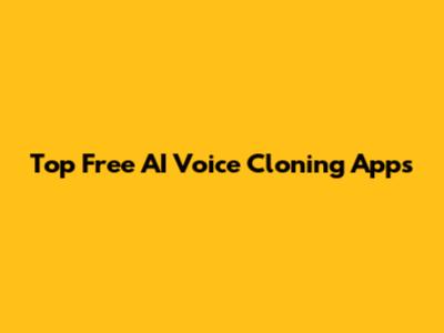 Top Free AI Voice Cloning Apps