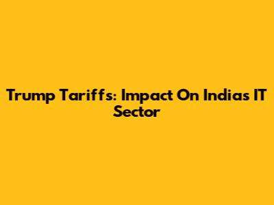 Trump Tariffs: Impact On India's IT Sector