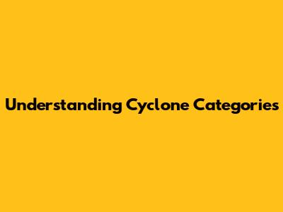 Understanding Cyclone Categories