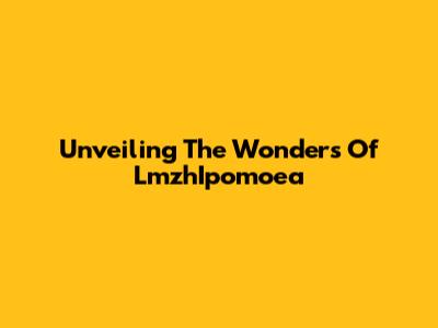 Unveiling The Wonders Of LmzhIpomoea