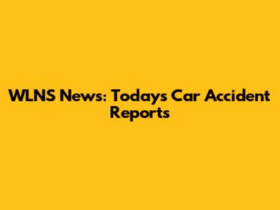 WLNS News: Today's Car Accident Reports