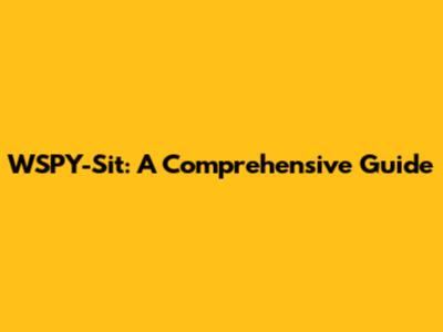 WSPY-Sit: A Comprehensive Guide