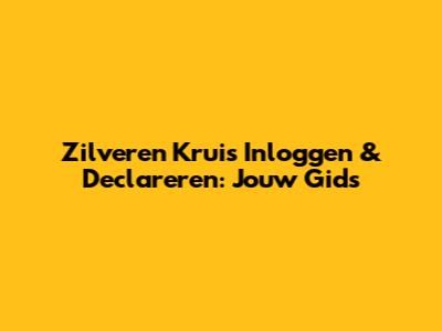 Zilveren Kruis Inloggen & Declareren: Jouw Gids