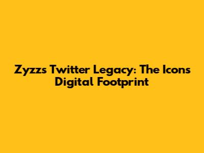 Zyzz's Twitter Legacy: The Icon's Digital Footprint